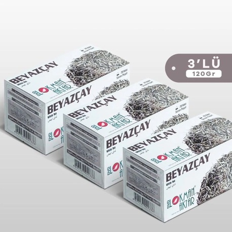 DVD Lokman Aktar Beyaz Çay 20 Adet Poşet Çay 40 Gr x 3 Adet