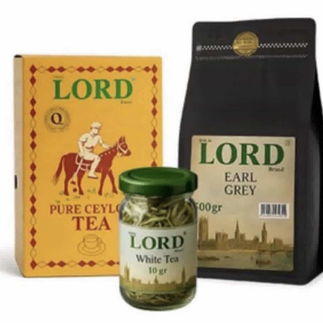 LORD Premium Seçki Çay Seti – Ceylon Siyah Çay, Earl Grey & Beyaz Çay (Özel Paket) 