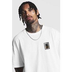 Fumood Unisex Siyah Pamuk Young Late Arma Detaylı Sıyah Oversıze T-shırt