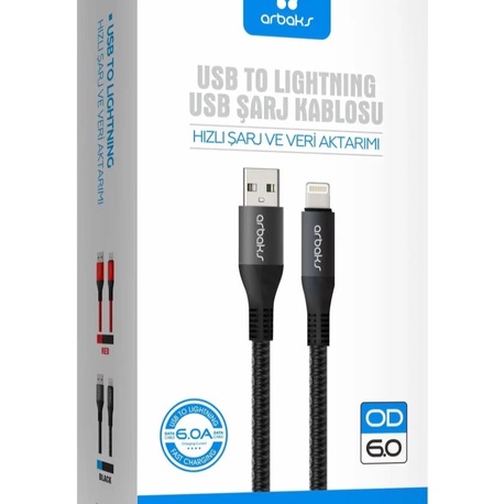 6A Iphone Hızlı Şarj Kablosu Arbaks ARB-306