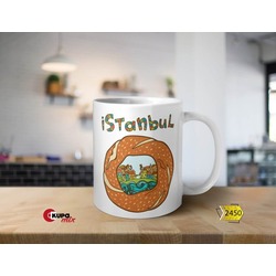 Baskılı Şehir Temalı Kupa BArdak