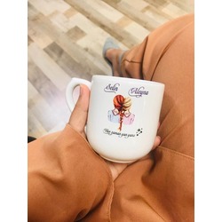 Baskılı Oval Kupa Bardak