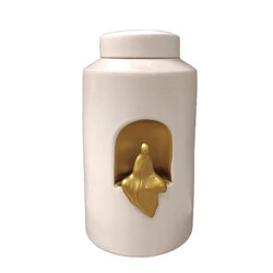 Luckyart Gold Biblolu Beyaz Büyük Küp