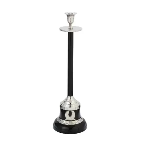 Gümüş Dekoratif Büyük Boy Mumluk | Silver Decorative Large Size Candle Holder