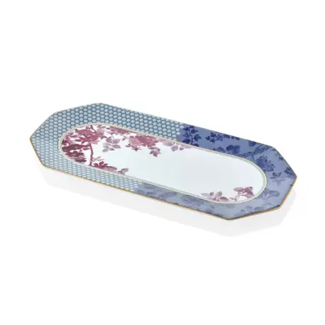 Tea Delight 33cm Hexagon Platter Contrast Color (Servis Tabağı)