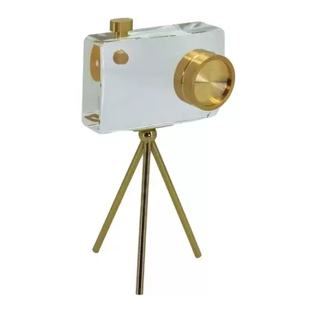 Dekoratif Kristal Ayaklı Fotoğraf Makinası K.Boy | Small Size Photo Camera with Decorative Crys
