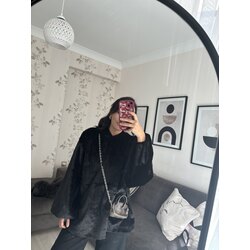 Massi siyah peluş sweat 
