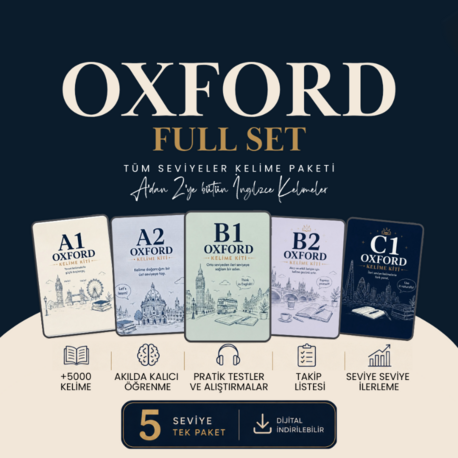 Oxford Tam Set | Tüm Seviyeler Kelime Paketi (A1–C1)