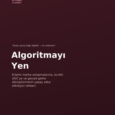 Yapay Zeka ile Algoritmayı Yen