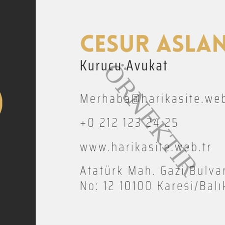 KİŞİYE ÖZEL KARTVİZİT TASARIMI 