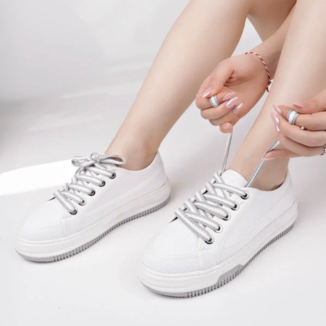 Kadın Sneaker Yüksek Taban Beyaz Spor Ayakkabı