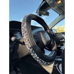 Leopar Detay Taşlı Direksiyon Kılıfı