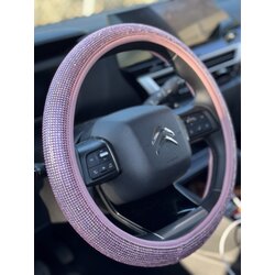 Pembe Full Taşlı Direksiyon Kılıfı