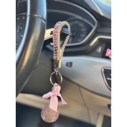 Swarovski Pembe Anahtarlık