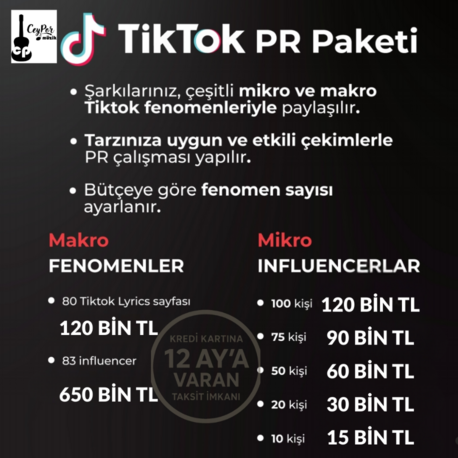 Tiktok Pr (Reklam) Mikro Paketi