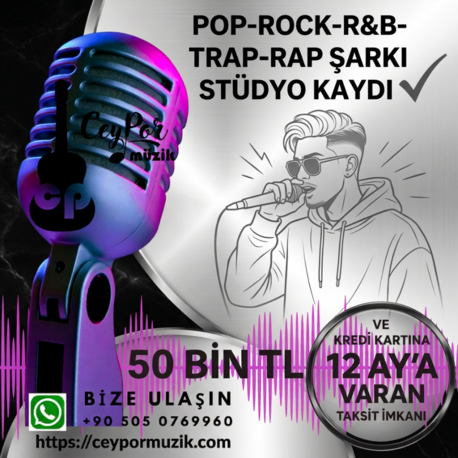 Pop-Rock-R&B-Trap-Rap Şarkı Stüdyo Kaydı