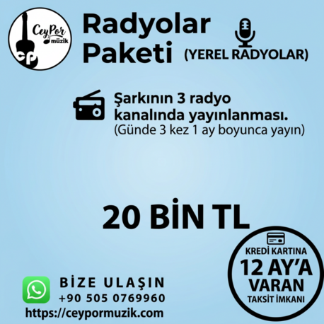 3 YEREL RADYO YAYINI PAKETİ