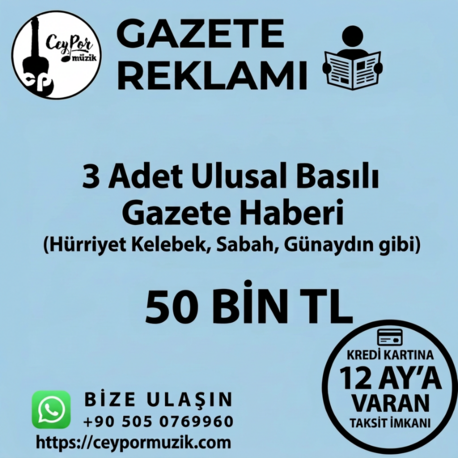 3 ADET ULUSAL BASILI GAZETE REKLAMI 