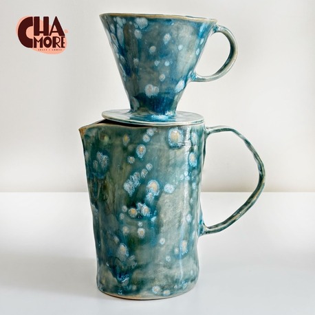 Patina Kristal Mavi V60 demleme seti