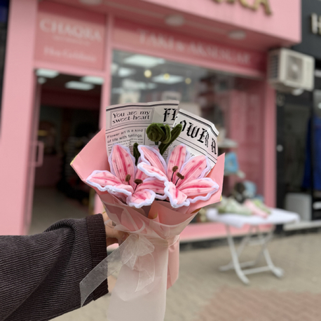 Pembe Şönil Buketi