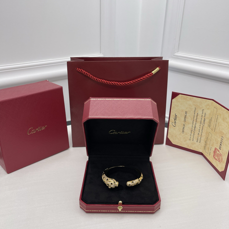 Panthere Taşlı Gold Bilezik Kutulu
