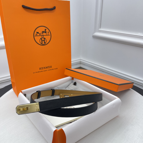 Hermes Kelly Belt Siyah-Gold Kutulu