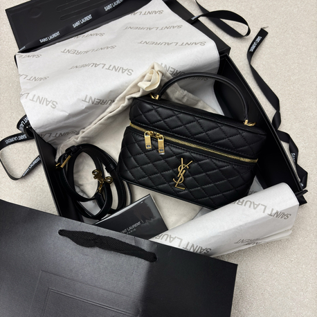 Siyah Kapitone Vanity Çanta YSL