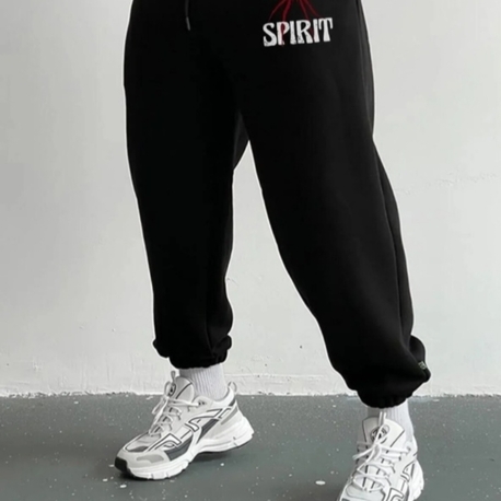 Unisex  spirit baskılı  2 ip kışlık eşofman 