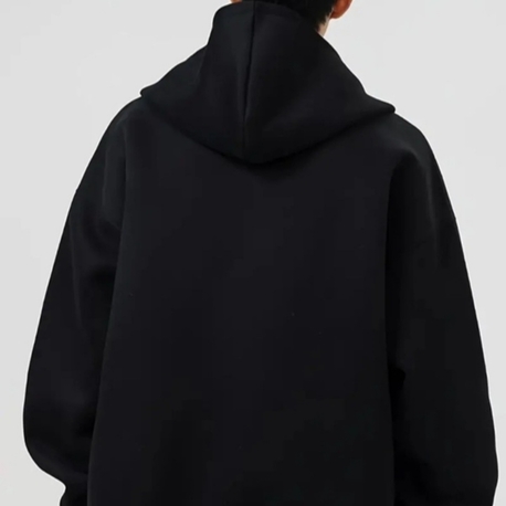 Erkek siyah oversize  kapşonlu hırka sweatshirt 
