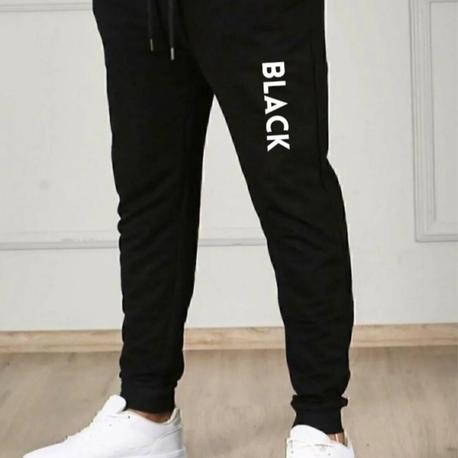 ERKEK SİYAH SPOR  Black BASKILI EŞOFMAN 

Lastikli paça ve slim fit 
