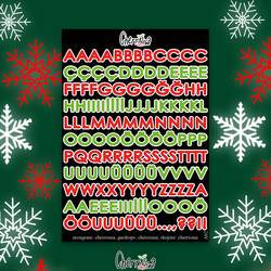 Yılbaşı Alfabe Sticker Sheet