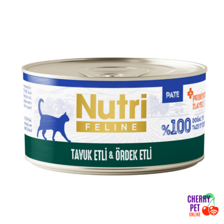 Nutri Feline Tavuk Eti & Ördek Kedi Yaş Maması 85 Gr.