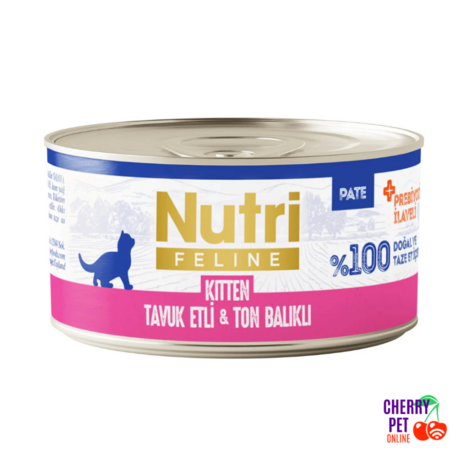Nutri Feline Kitten Tavuk Eti & Ton Balığı Yavru Kedi Yaş Maması 85 Gr.