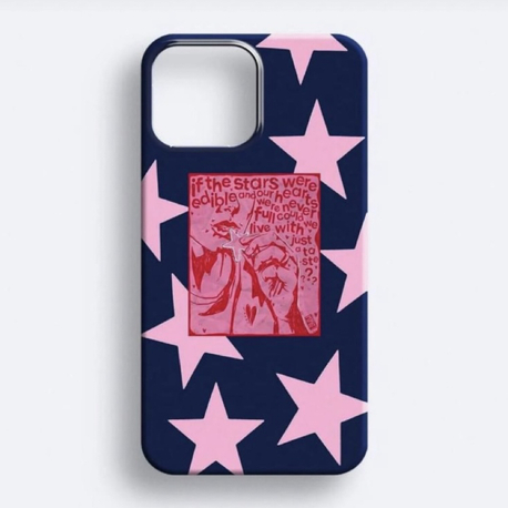 Indie Aesthetic Pembe Yıldız Detaylı Koruyucu Kılıf
