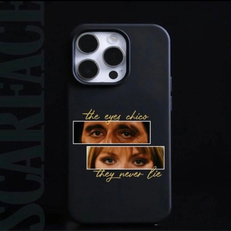 iPhone Kılıf Scarface Efsane Repliği - Mat Siyah Premium Seri