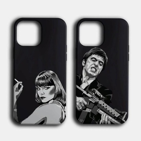 iPhone Kılıf Scarface Tony & Elvira - Özel Çift ve Partner Tasarım Serisi