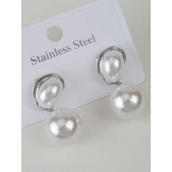 Çelik İnci Sallantılı Silver Küpe / 193G