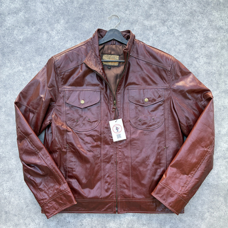 Tyler Durden Bordo Vintage Deri Ceket L