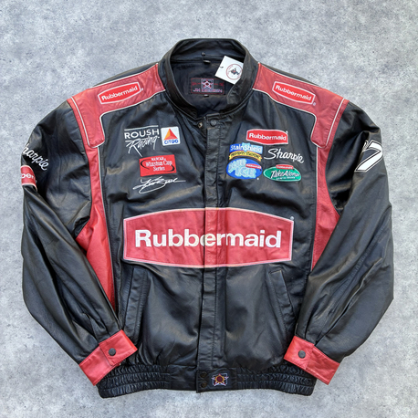 Jh Design Nascar Vintage Deri Ceket Xxl