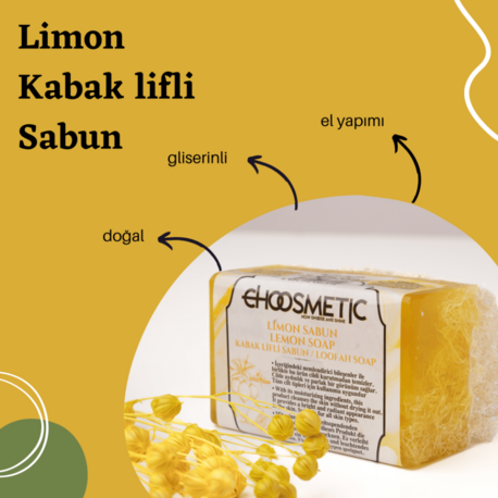 Limonlu Kabak Lifli Sabun 120 gr Peeling Etkili Temizlik Derin Temizlik  