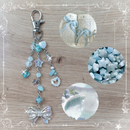 blue bow charm