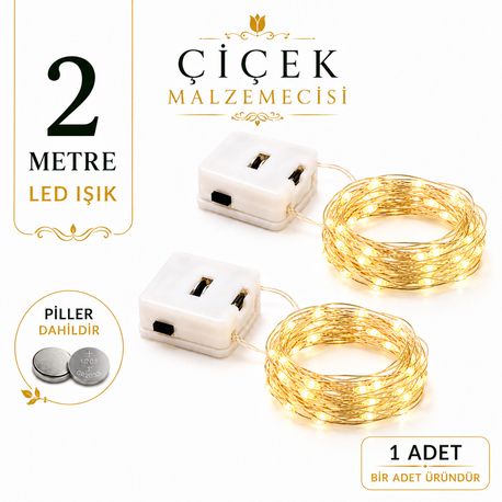 1 adet 2 mt led ışık sarı renk