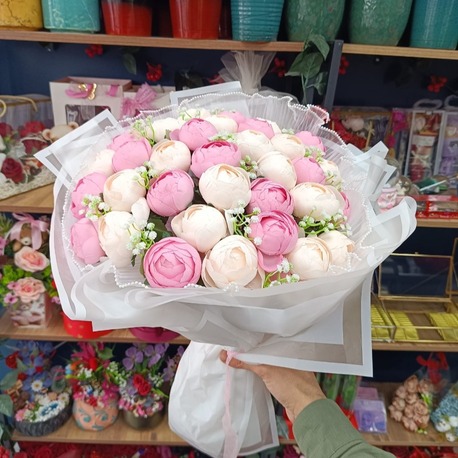 Premium Pembe Şakayık Buketi 