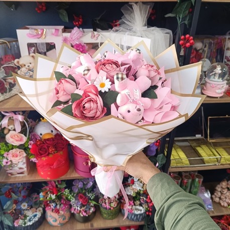 Pembe Ayılıcklı Buket