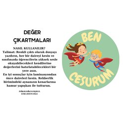 AYNA OLUMLAMA /DEĞER KARTLARI (İLKOKUL-OKUL ÖNCESİ KADEMESİ ) 