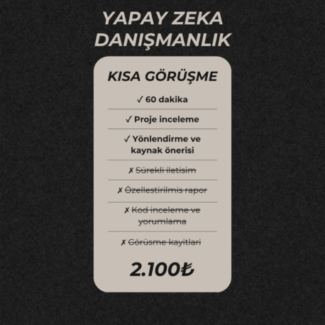 Yapay Zeka ve Computer Vision Danışmanlık Paketi