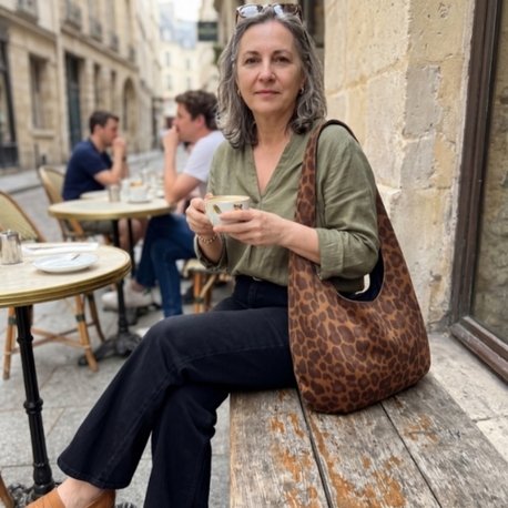 Su itici Leopar Kumaş Totebag