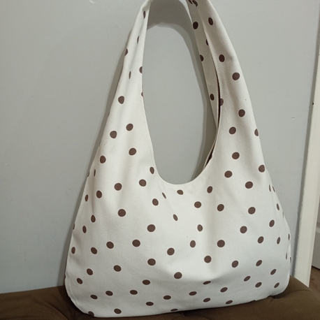 Zara Kumaş Polka Dot Bag