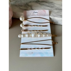Pearly İncili 6'lı Toka Seti