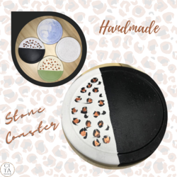 Rosy Leopard Coaster Bardak Altlığı Organizer 2'li Set